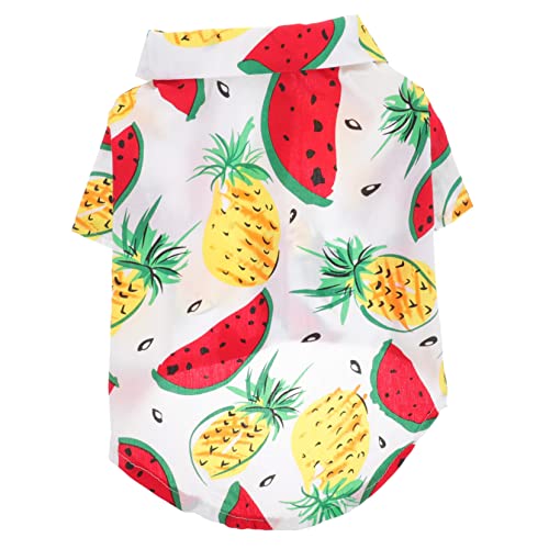 INOOMP Hawaii-Stil Hundeshirt Atmungsaktive Sommerbekleidung Für Kleine Hunde Niedliches Cartoon-Design Für Strand Und Partys von INOOMP
