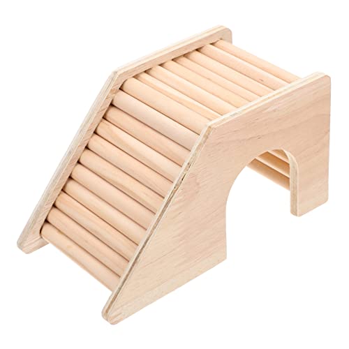 INOOMP Hamsterhütte aus Holz Versteck für Hamster Treppenhaus Spielzeug Nest für Kleintiere Hamsterzubehör für Stressfreies Spielen von INOOMP
