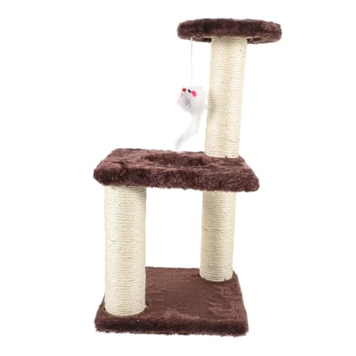 INOOMP 3-lagiger Katzenkratzbaum Stabiler Dekorativer Kratzbaum Für Katzen Großes Kratzpad Klettergerüst INOOMP 3-lagiger Katzenkratzbaum Stabiler Dekorativer Kratzbaum Für Katzen Großes Kratzpad Klettergerüst von INOOMP