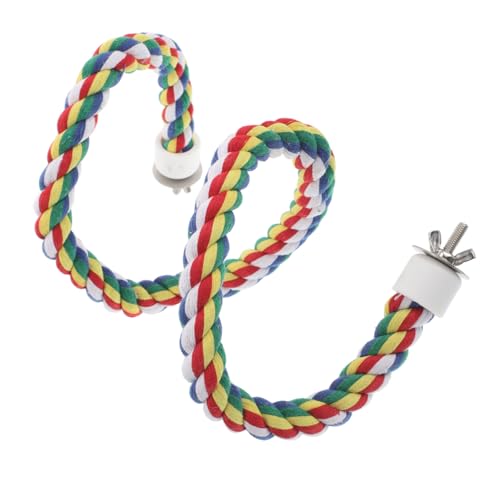 INOOMP Cotton Parrot Kletterseil Für Vögel Bunte Baumwollseil-Spielzeug Für Käfige Für Wellensittiche Nymphensittiche Und Andere Kleine Vögel Fördert Und Spielspaß von INOOMP