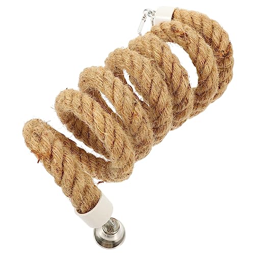 INOOMP Kletterseilspielzeug Papageienspielzeug Für Papageienkletterseil Papageien-spiralseil Vogel Aus Juteseil Vogel Stehendes Kletterspielzeug Vogel-Bungee Vogelseil Klettern Hanfseil von INOOMP