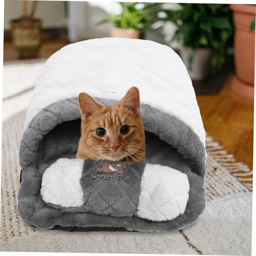 INOOMP Kuscheliges Katzen schlafnest aus Umweltfreundlichem Material Warmes und Sicheres Schlafsack Bett für Kleine Katzen und Hunde für Zuhause und Reisen von INOOMP