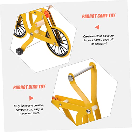 INOOMP Lustiges Papagei Fahrradspielzeug aus Robustem Material Tragbares Intelligenzspielzeug für Sittiche und Papageien Farblich Ansprechend Langlebig und Einfach zu Bedienen für von INOOMP