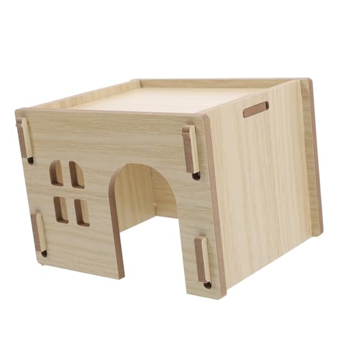 INOOMP Hamsterhaus Aus Holz Für Kleintiere Extra Großes Versteck Als Lebensraum Futterbereich Und Tunnel Robuste Konstruktion Mit Einfacher INOOMP Hamsterhaus Aus Holz Für Kleintiere Extra Großes Versteck Als Lebensraum Futterbereich Und Tunnel Robuste Konstruktion Mit Einfacher von INOOMP