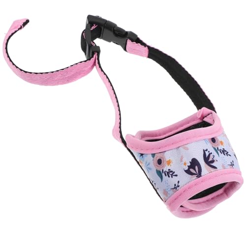 INOOMP Maulkorb für Hunde Atmungsaktives Material Maulkorb für Bellende Hunde Einfach Anzubringen Rosa Größe M von INOOMP