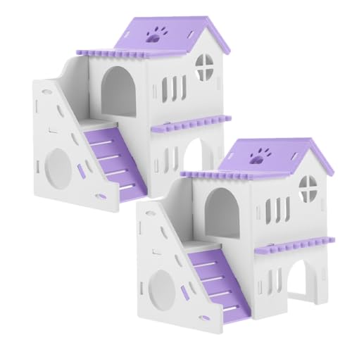 INOOMP Meerschweinchen-Versteck 2 Sets Zweistöckiges Meerschweinchenhaus Mit Treppen Großes Meerschweinchenschloss Für Kleintiere Hamster Chinchillas Hasen Die Sich Verstecken Spielen INOOMP Meerschweinchen-Versteck 2 Sets Zweistöckiges Meerschweinchenhaus Mit Treppen Großes Meerschweinchenschloss Für Kleintiere Hamster Chinchillas Hasen Die Sich Verstecken Spielen von INOOMP