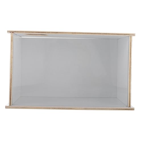INOOMP Mehrzweck Holz Sandbad Box mit Acrylbadewanne für Hamster Chinchilla Meerschweinchen Leicht zu Reinigen als Sandbad und Toilette für Kleine Haustiere Geeignet Großes Gehege von INOOMP