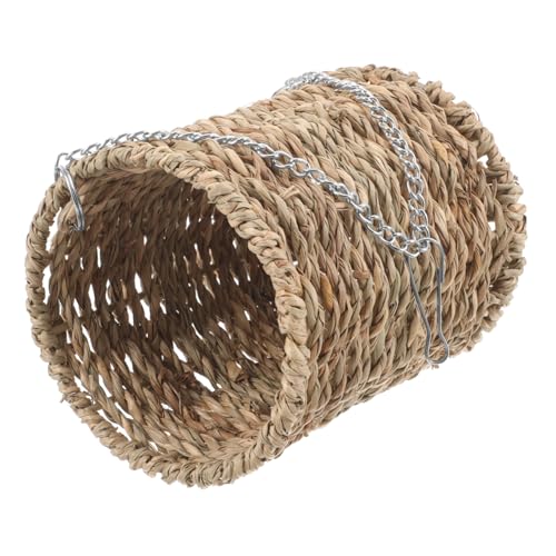 INOOMP Natürliche Hamster Hängematte aus Stroh Leichtes Strapazierfähiges Nest und Platzsparend Sicherer Schlafplatz für Kleine Hamster Vielseitig an Käfig Fenster oder Tür Befestigbar INOOMP Natürliche Hamster Hängematte aus Stroh Leichtes Strapazierfähiges Nest und Platzsparend Sicherer Schlafplatz für Kleine Hamster Vielseitig an Käfig Fenster oder Tür Befestigbar von INOOMP