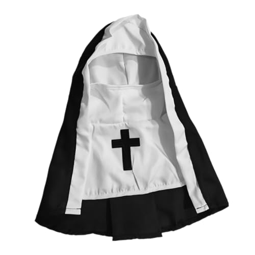INOOMP Nonnenkostüm Für Haustiere Katzen Und Hunde Kleidungszubehör Süßes Lustiges Nonnenkleid Outfit Für Halloween Weihnachten Festival Cosplay Partyzubehör Größe M von INOOMP