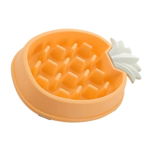 INOOMP Pineapple Geformter Slow Feeder Napf für Hunde und Katzen Anti schling Napf zur Gewichtsregulierung Leichter Leicht zu Reinigender Futternapf für Langsames Fressen Geeignet für von INOOMP