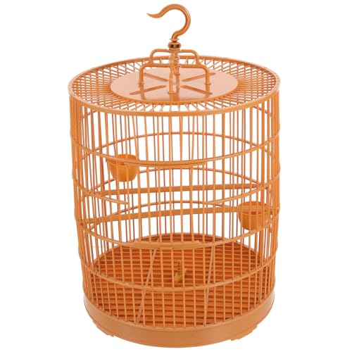 INOOMP Plastik Vogelkäfig Rund Sicher Verschließbar Vielseitig für Kleine Vögel Hamster und Kleintiere Geeignet Dekorativer Hängender Käfig für Innen und Außenbereich von INOOMP