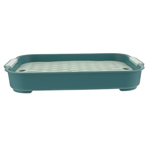 INOOMP Rechteckige Kaninchen Toilette aus Hochwertigem Material für Ausbildung von Kleintieren Wie Kaninchen Meerschweinchen und Hamstern Platzsparend und Geruchsneutral von INOOMP