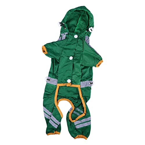 INOOMP Pet Rain Hunde-Regenmantel Für Hunde Bequem Offener Elastischer Rand Dunkelgrün S von INOOMP