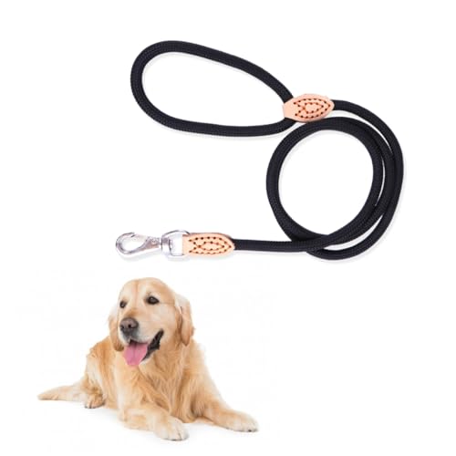 INOOMP Bergsteigen-hundeleine 1 cm Breit 1 25 M Robuste Metallschließe Schwarze Nylon-trainingsleine INOOMP Bergsteigen-hundeleine 1 cm Breit 1 25 M Robuste Metallschließe Schwarze Nylon-trainingsleine von INOOMP