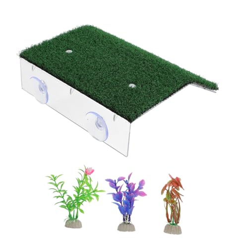 INOOMP Schildkröten Sonnenplattform Teiliges aus Langlebigem Farbechtem Kunststoff Schwimmende Terrassen und Kletterplattform für Aquarium und Terrarienlandschaft Geeignet für Wasser und von INOOMP