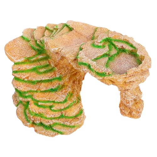 INOOMP Sonnenplattform Für Schildkröte Harzplattform Höhle Schildkröten-versteckhöhle Aquarium-Ornament Große Größe von INOOMP
