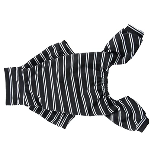 INOOMP Sommerkleidung Für Haustiere Gestreifter Pyjama Hunde-Outfits Hundezubehör Sommernachthemden Sommerweste Strandbekleidung Für Hunde Sommerpyjamas Streifen Hundekleidung Polyester von INOOMP