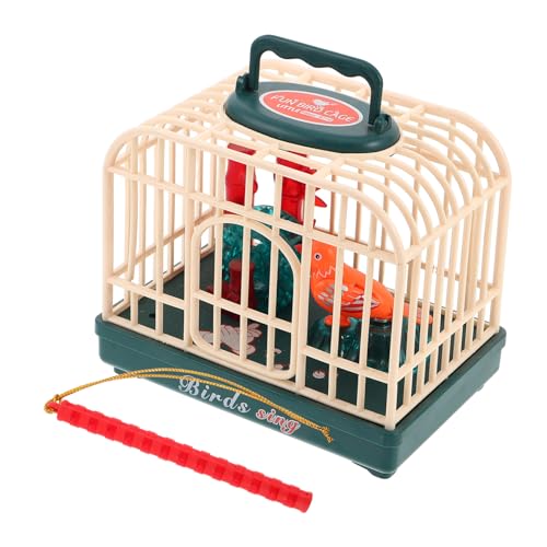 INOOMP Sprachkontrollierter Vogelkäfig Sprechendes Vogelspielzeug Für Vogel-Montessori- Sprechendes Papageienspielzeug Kleine Vogelspielzeug Blue Plastik von INOOMP