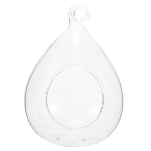 INOOMP Hängender Glas-pflanztopf Luftpflanzen-Terrarium Mit Großer Öffnung Eleganter Wandbehang Für Die Innendekoration 13 5 cm Landschafts-luftpflanzenaufhänger von INOOMP