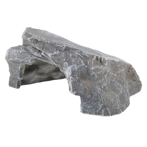 INOOMP Terrariendekoration Reptilienhöhle mit Natürlicher Felsstruktur Robuste Schildkröten Sonnenplattform Vielseitiges Versteck und Ruheplatz für Reptilien Langlebiges Zubehör für von INOOMP