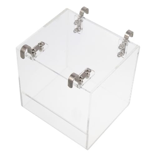INOOMP Transparentes Vogelbad aus mit Abdeckung Leicht zu Reinigen und Langlebig Geeignet für Papageien Sperlinge und Mittelgroße Vögel als Dusch und Sandbad Box für Balkon und Garten von INOOMP