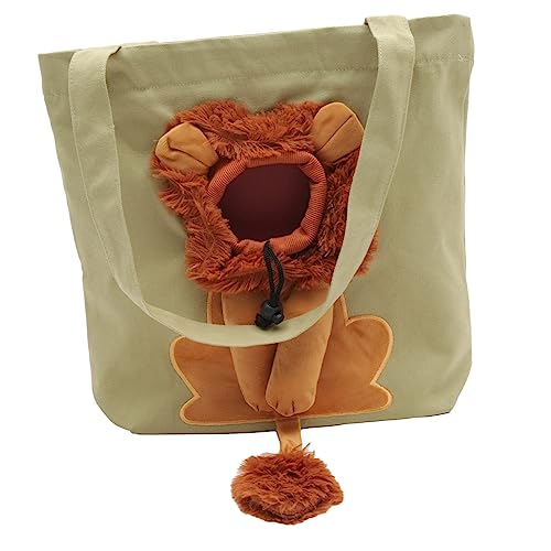 INOOMP Reisefertige Löwen-umhängetasche Haustiertragetasche Für Katzen Und Hunde Bequeme Und Tragbare Canvas-Tasche von INOOMP