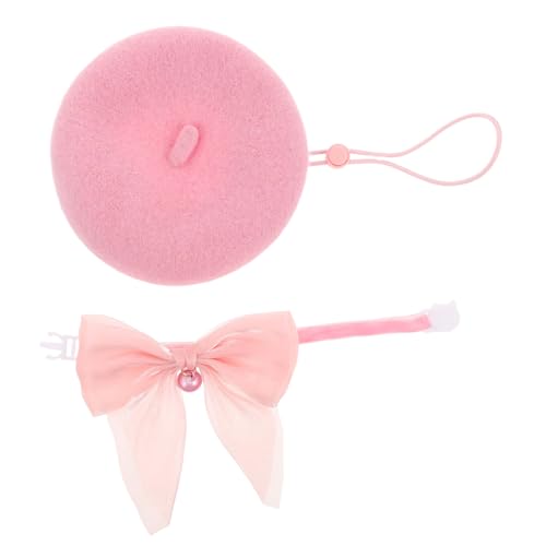 INOOMP Verstellbares Haustier-Set mit Strick-baskenmütze und Schleifen-Halsband für und Kleine Hunde mit Sicherheitsglocke Eleganter Look für Partys und Alltag Bequem und Stilvoll INOOMP Verstellbares Haustier-Set mit Strick-baskenmütze und Schleifen-Halsband für und Kleine Hunde mit Sicherheitsglocke Eleganter Look für Partys und Alltag Bequem und Stilvoll von INOOMP