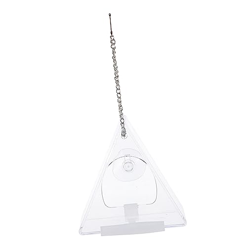 INOOMP Vogelhäuschen für Papageien Vogelkäfig Futterhalter hängend Inhaber Essen Futterspender Pet Bird Feeder Papageienversorgung Vogelfütterer Futterbehälter für Papageien Acryl Weiß von INOOMP