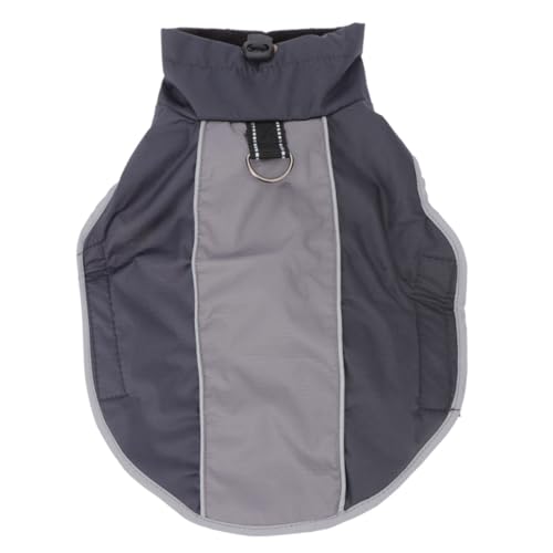 INOOMP Wasserdichter Hundemantel XXL mit Atmungsaktivem Futter Reflektierend Wind und Regenabweisend Warme Hundejacke für Große Hunde Outdoor Wintermantel Schwarz von INOOMP