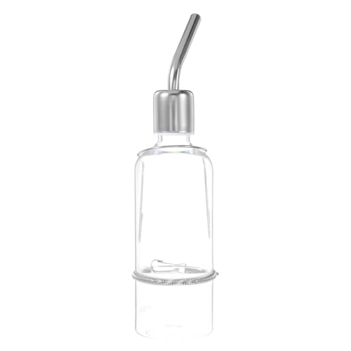 INOOMP Wasserflasche für Hunde: Glas-Wasserflasche für Kleintiere – 180 ml, hängender Wasserspender für Hunde, Zwingertränke für Welpen, Katzen, Kaninchen von INOOMP