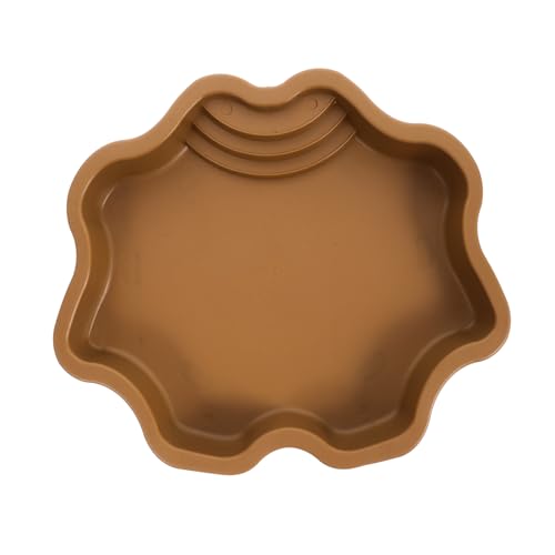 INOOMP Wassernapf für Reptilien Wanne Reptilien-Badebecken Wasserschale für Reptilienbecken Bartagamenbad Schildkröte Badepool Reptilienwasserbecken Abs Light Brown von INOOMP