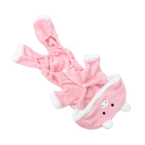 INOOMP Weihnachtliches Hundepullover Schwein-Design Kuscheliges Korallfleece Bequemes Haustierkostüm für Halloween und Weihnachtsfeiern Einfach Anzuziehen Festlicher Party-Hoodie für von INOOMP