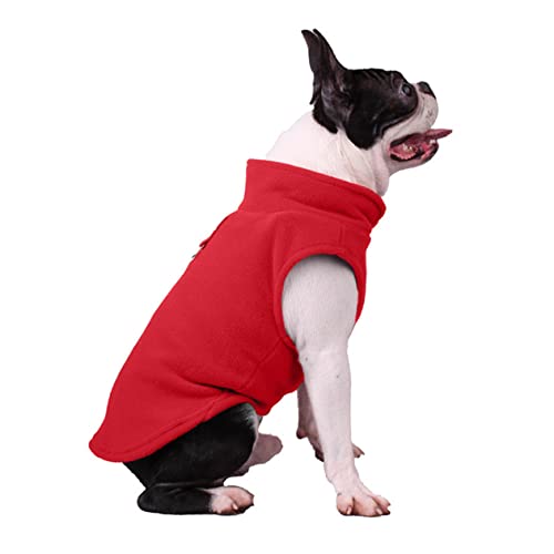 INOOMP Dicke Fleece-hundeweste Warmer Gepolsterter Mantel für und Große Hunde Roter Hundemantel Winddichte Weste von INOOMP
