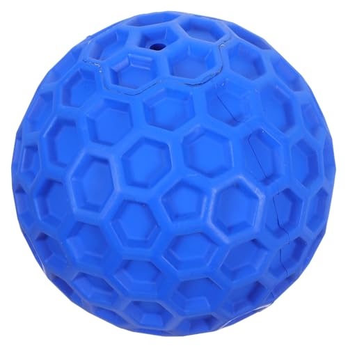 INOOMP Zahnmahlenkugelspielzeug Interaktives Welpenspielzeug Kauspielzeug Für Welpen Quietschendes Welpenspielzeug Interaktiver Hundespielzeugball Gummi Blue von INOOMP