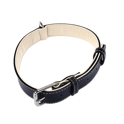 INOOMP Elegantes Haustierhalsband XXL Größe Passend für Mittelgroße bis Große Hunde Leder Metall Verstellbar von INOOMP