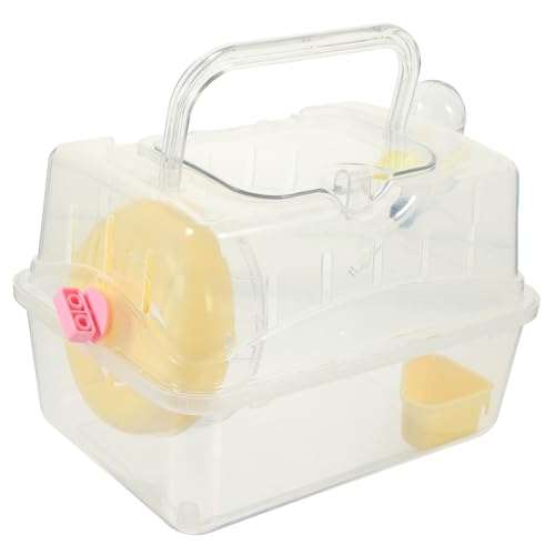 Kleintier Transportbox für Hamster und Meerschweinchen Tragbarer Outdoor Käfig mit Belüftung für Reisen Camping und Ausflüge Komfortabel und Sicher für Haustier von INOOMP