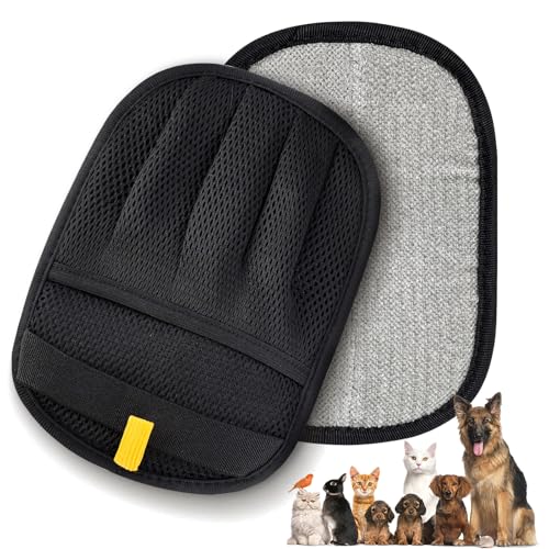 INQUIRLLY Tierhaarentferner Handschuh,Wiederverwendbare Fell Magnet Handschuh, Hatzenhaarentferner Handschuh, Katzenhaarentferner für Geeignet zum Entfernen von Tierhaaren von Kleidung und Sofas von INQUIRLLY