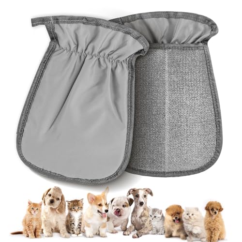 INQUIRLLY Static Removal Gloves Für Katzen und Hunde, Fellmagnet Handschuhe, Wiederverwendbare Handschuh Katzenhaare, Handschuh für Katzenhaare für die Pflege und Entfernung unerwünschter Haare von INQUIRLLY