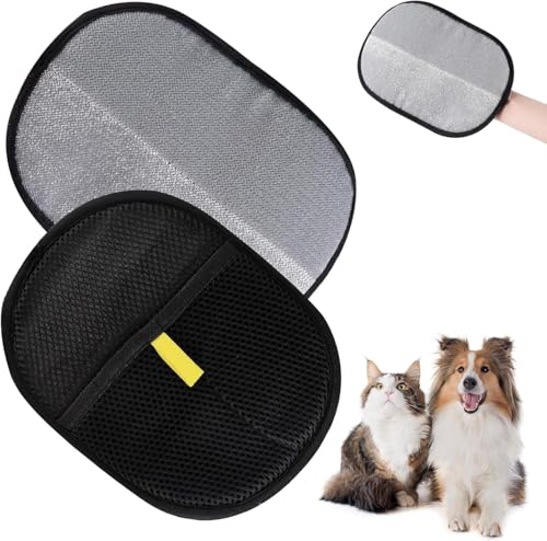 INQUIRLLY Static Removal Gloves Für Katzen und Hunde, Wiederverwendbare Handschuh Katzenhaare, Handschuh für Katzenhaare für die Pflege und Entfernung unerwünschter Haare (weiß) von INQUIRLLY