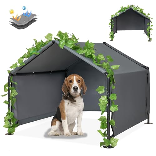 Großes Hunde-Schatten-Unterschlupf, Outdoor-Zelt, Hundehütte für große mittelgroße Hunde, sonnendichtes Überdachung, Haustierhaus für heimlose Katzen, Schweine, Nutztiere mit regenfester Abdeckung mit Großes Hunde-Schatten-Unterschlupf, Outdoor-Zelt, Hundehütte für große mittelgroße Hunde, sonnendichtes Überdachung, Haustierhaus für heimlose Katzen, Schweine, Nutztiere mit regenfester Abdeckung mit von INRLKIT