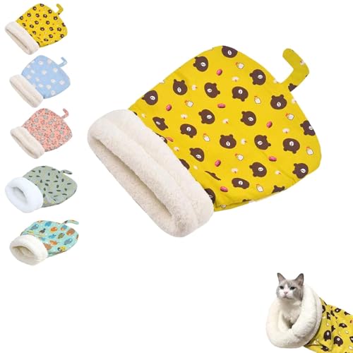 Gemütliches Haustiernest for Katzen und Hunde, 2025 neuer weicher Katzen- und Hundeschlafsack, dicker Plüsch-Katzenschlafsack for den Innenbereich, for kleine Hunde und Katzenbetten.(Yellow,14*18inch) Gemütliches Haustiernest for Katzen und Hunde, 2025 neuer weicher Katzen- und Hundeschlafsack, dicker Plüsch-Katzenschlafsack for den Innenbereich, for kleine Hunde und Katzenbetten.(Yellow,14*18inch) von INSDHCCHD