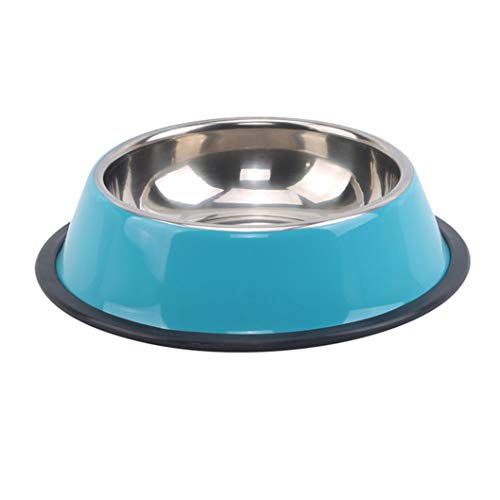 INSEET Edelstahl Hundenapf für kleine mittelgroße Hunde Haustiere Feeder Bowl und Water Bowl, 15 cm blau von INSEET