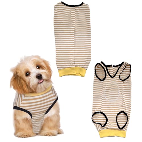 Bodysuit zur Genesung nach Operationen – Auslaufsicherer Schutzanzug für Hunde, atmungsaktiv, weich, elastisches Gewebe, Komfortanzug mit verstellbaren Trägern, 1 Stück (L) von INSPUTOL