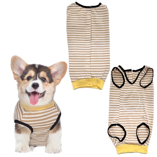 Bodysuit zur Genesung nach Operationen – Auslaufsicherer Schutzanzug für Hunde, atmungsaktiv, weich, elastisches Gewebe, Komfortanzug mit verstellbaren Trägern, 1 Stück (XL) von INSPUTOL
