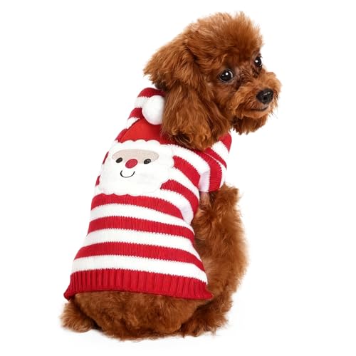 INSPUTOL Weihnachts-Hunde-Pullover, warme Strickkleidung für mittelgroße und große Hunde und Katzen (M-1 Stück) von INSPUTOL