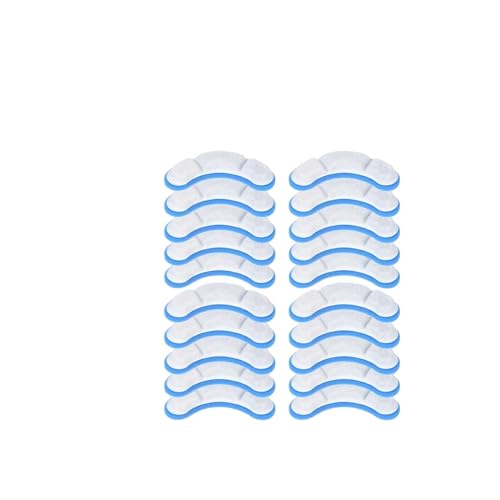 INSTR 10–50 Stück Katzen-Wasserbrunnenfilter, kompatibel mit WF050/WF060, Ersatz-Aktivkohlefilter, kompatibel mit Haustier-Automatik-Trinkspender-Zubehör (Size : 20pcs White Blue) von INSTR
