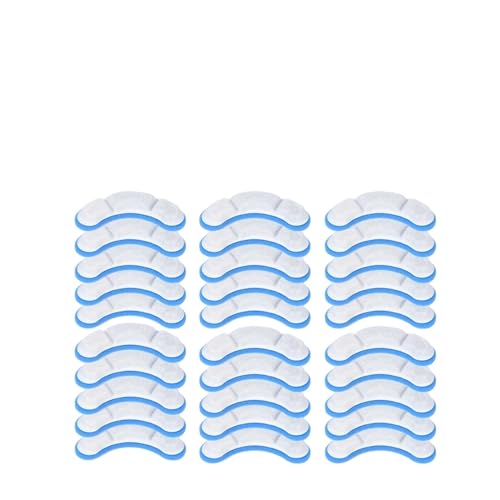 INSTR 10–50 Stück Katzen-Wasserbrunnenfilter, kompatibel mit WF050/WF060, Ersatz-Aktivkohlefilter, kompatibel mit Haustier-Automatik-Trinkspender-Zubehör (Size : 30pcs White Blue) von INSTR