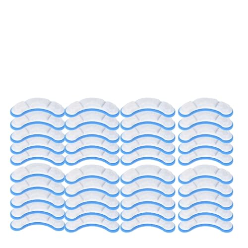 10–50 Stück Katzen-Wasserbrunnenfilter, kompatibel mit WF050/WF060, Ersatz-Aktivkohlefilter, kompatibel mit Haustier-Automatik-Trinkspender-Zubehör (Size : 40pcs White Blue) von INSTR