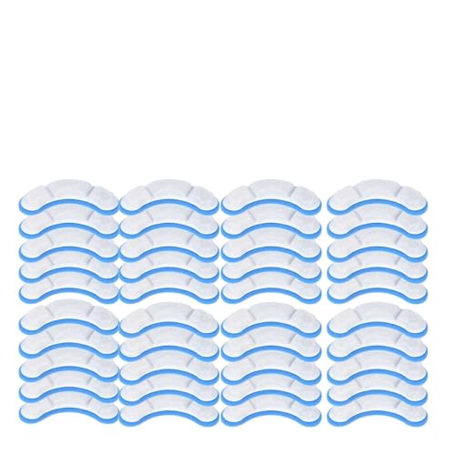 INSTR 10–50 Stück Katzen-Wasserbrunnenfilter, kompatibel mit WF050/WF060, Ersatz-Aktivkohlefilter, kompatibel mit Haustier-Automatik-Trinkspender-Zubehör (Size : 40pcs White Blue) von INSTR