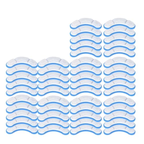 10–50 Stück Katzen-Wasserbrunnenfilter, kompatibel mit WF050/WF060, Ersatz-Aktivkohlefilter, kompatibel mit Haustier-Automatik-Trinkspender-Zubehör (Size : 50pcs White Blue) von INSTR